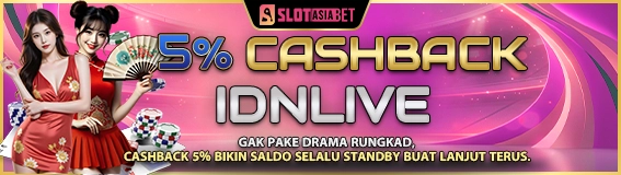 CASHBACK IDNLIVE 5%